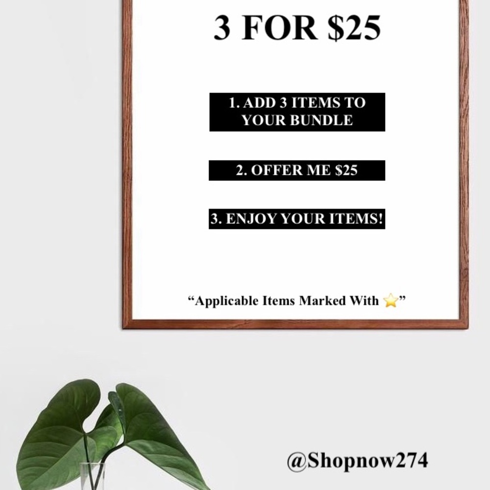 3 FOR $25 DEAL
